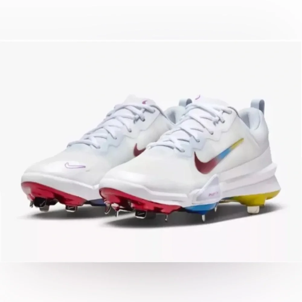 NEW Nike Force Zoom Trout 9 Pro "Metal Baseball Cleats" White FB2907-106 Size 12